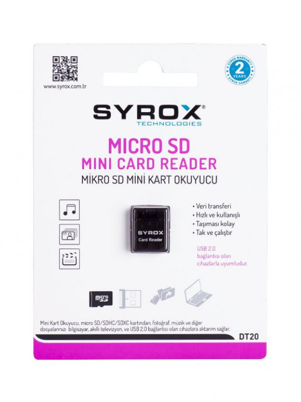 Syrox DT20 Micro SD Mini Kart Okuyucu