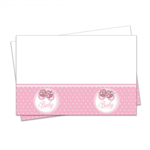 PEMBE PATİKLER MASA ÖRTÜSÜ 120X180(PLASTİK)