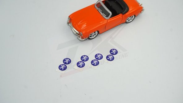 Peugeot Logo Jant Torpido Direksiyon 12mm Damla Sticker Logo Seti - 2