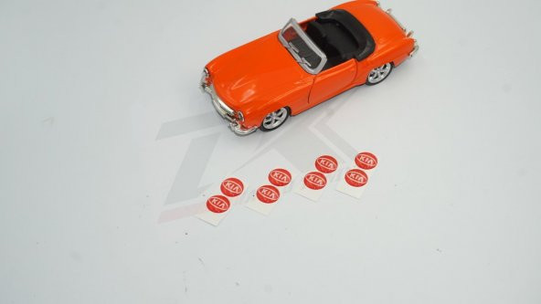 Kia Logo Jant Torpido Direksiyon 12mm Damla Sticker Logo Seti - 2