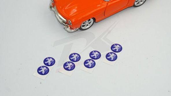 Peugeot Logo Jant Torpido Direksiyon 12mm Damla Sticker Logo Seti - 3