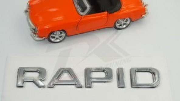 Skoda Rapid 13-16 Yeni Nesil Bagaj Krom ABS 3M 3D Yazı Logo Amble - Resim 3
