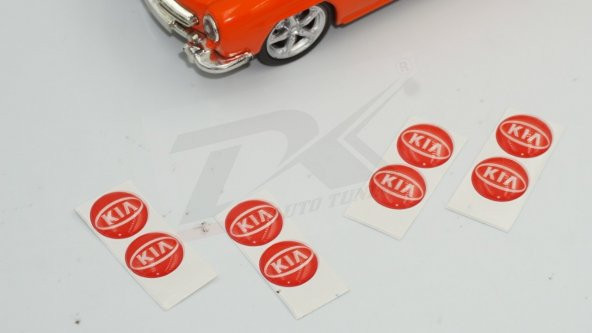 Kia Logo Jant Torpido Direksiyon 12mm Damla Sticker Logo Seti - 5