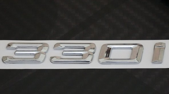 Bmw 330i Bagaj Krom Metal 3M 3D Yazı Logo - 4