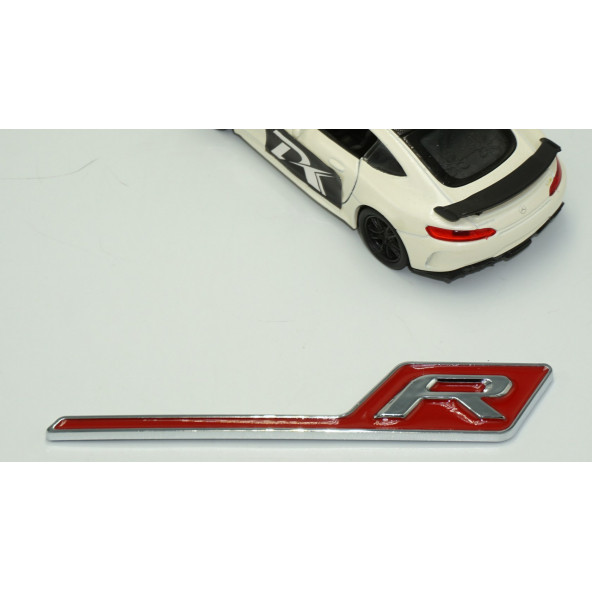 DK Benz AMG R GT R Eklenti Kırmızı Krom ABS 3M 3D Bagaj Logo Amblem - 3