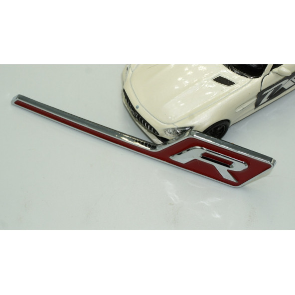 DK Benz AMG R GT R Eklenti Kırmızı Krom ABS 3M 3D Bagaj Logo Amblem - 4