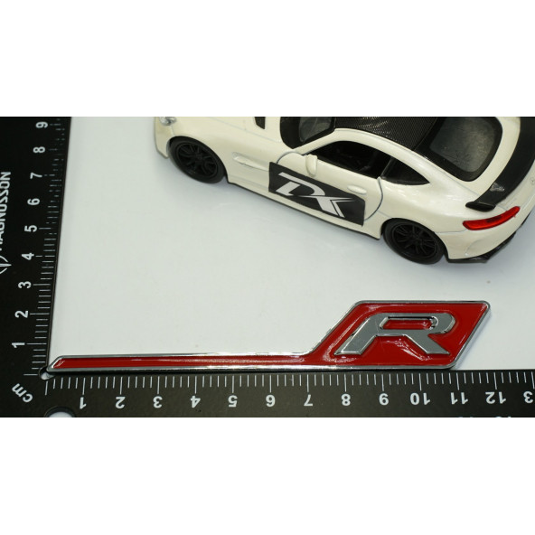 DK Benz AMG R GT R Eklenti Kırmızı Krom ABS 3M 3D Bagaj Logo Amblem - 5