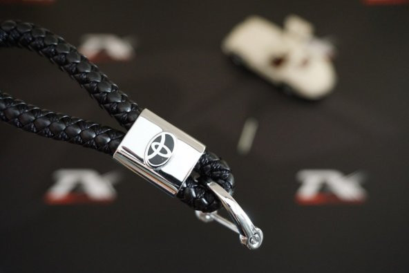 Toyota Logo Stil Hasır Desen Anahtarlık
