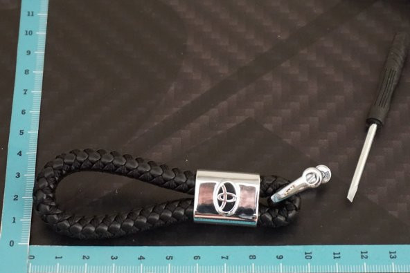 Toyota Logo Stil Hasır Desen Anahtarlık - 4