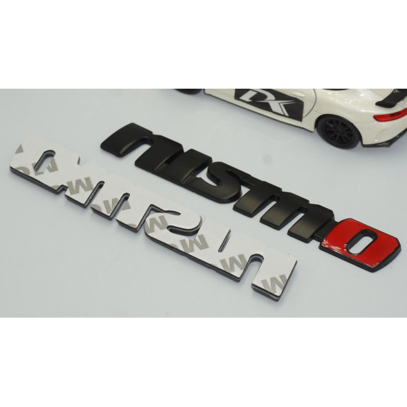 DK Nissan Nismo Siyah Kırmızı Çamurluk Yanı Logo Arma Amblem Seti - 4