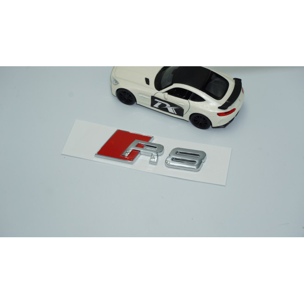 DK Tuning R8 Bagaj Krom ABS Yazı Logo Amblem Audi İle Uyumlu - 2