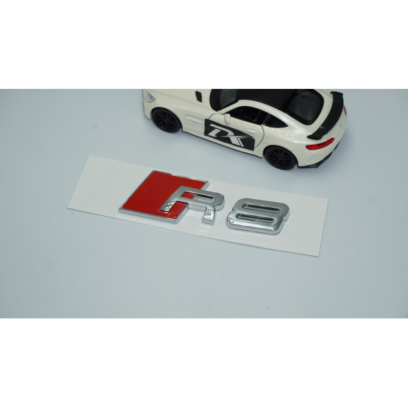 DK Tuning R8 Bagaj Krom ABS Yazı Logo Amblem Audi İle Uyumlu - 3