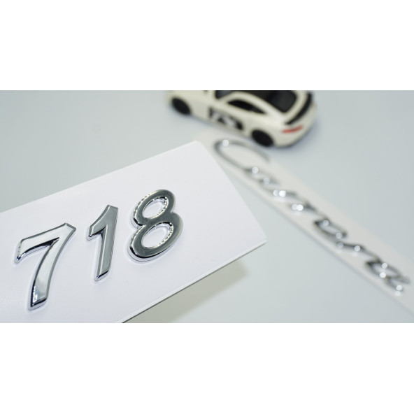 DK Tuning Porsche 718 Carrera Bagaj 3M 3D ABS Yazı Logo Amblem Seti