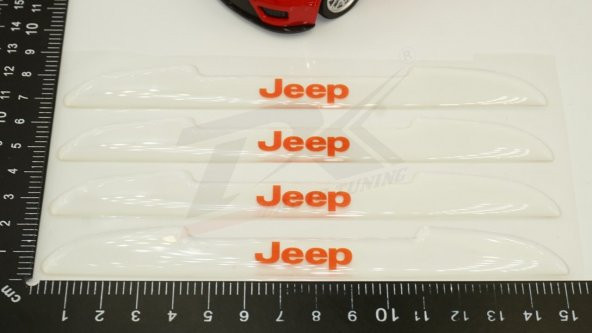 Jeep Logo Kapı Kenarı Koruma Şeffaf Kauçuk 3M Band New Style - 7
