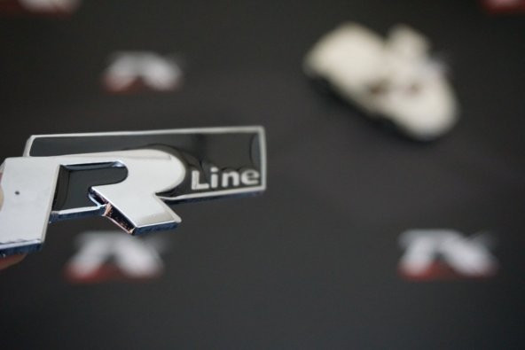 Audi R Line Çamurluk Yanı 3M 3D Krom Metal Logo Seti - 2