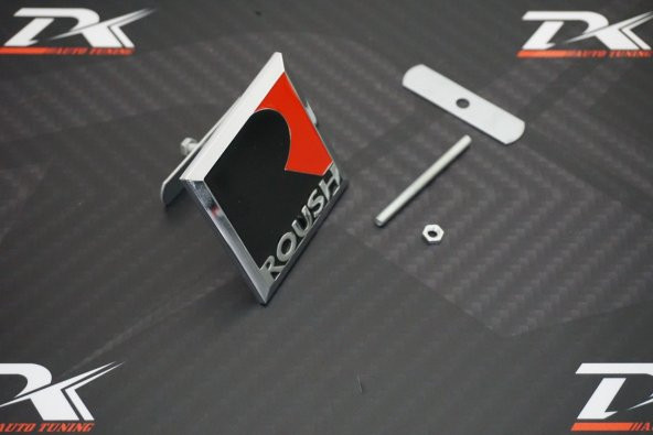 Ford Mustang ROUSH Ön Panjur Vidalı Logo Krom Metal 3M Plaka - 3