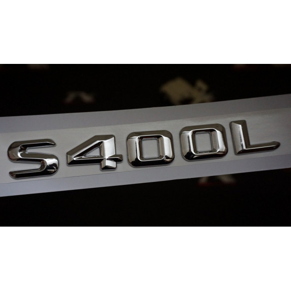 S400L Bagaj Krom Metal 3M 3D Yazı Logo