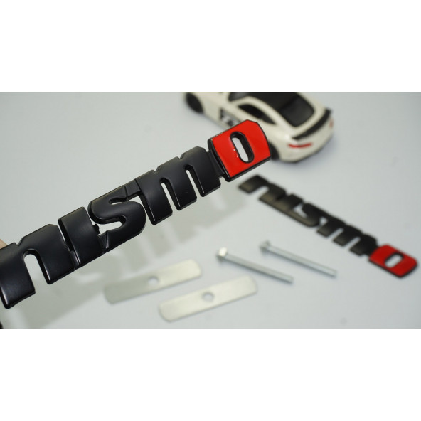 DK Nissan Nismo Siyah Kırmızı Bagaj Ve Ön Panjur Logo Arma Amblem Seti