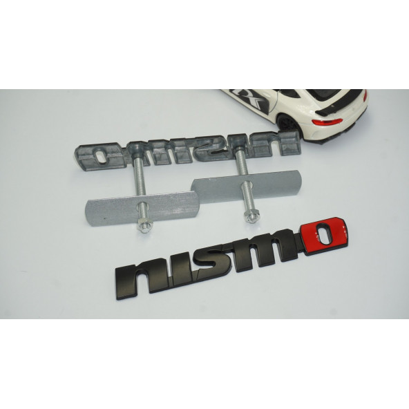 DK Nissan Nismo Siyah Kırmızı Bagaj Ve Ön Panjur Logo Arma Amblem Seti - 3