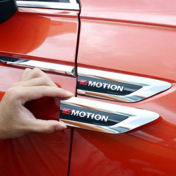 DK Tuning Volkswagen Tiguan 4Motion Yan Çamurluk Krom Bıçak Logo - Resim 2