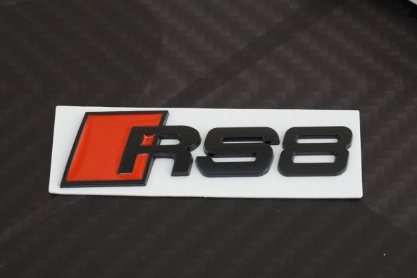 Audi RS8 Bagaj Siyah Metal Yazı Logo Amblem Orjinal Ürün - 3