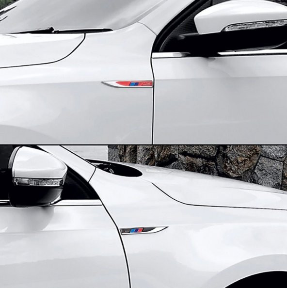 Mercedes Benz AMG Logo Çamurluk Yanı Krom Metal Bıçak Logo - 3