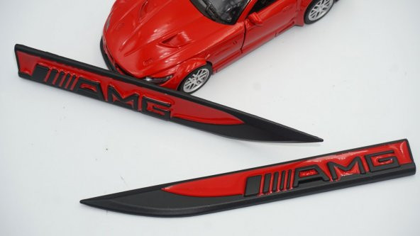 Mercedes Benz AMG Logo Çamurluk Yanı Krom Metal Bıçak Logo - 6