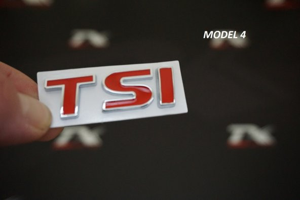 Volkswagen TSİ Bagaj Krom Metal 3M 3D Logo Amblem - Resim 5