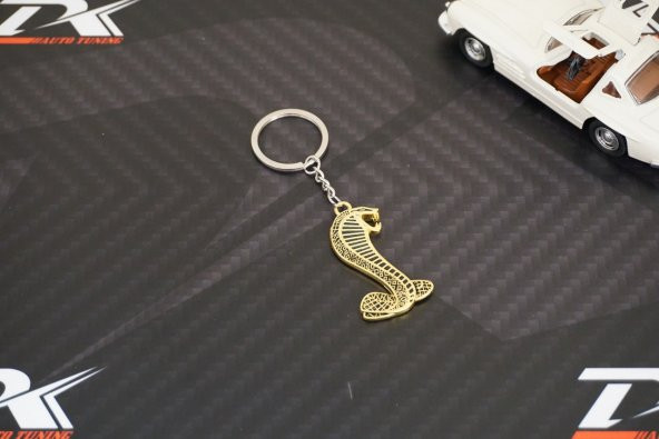 Ford Mustang Shelby Kobra Süper Snake Logo Gold Metal Çift Yön An - 3