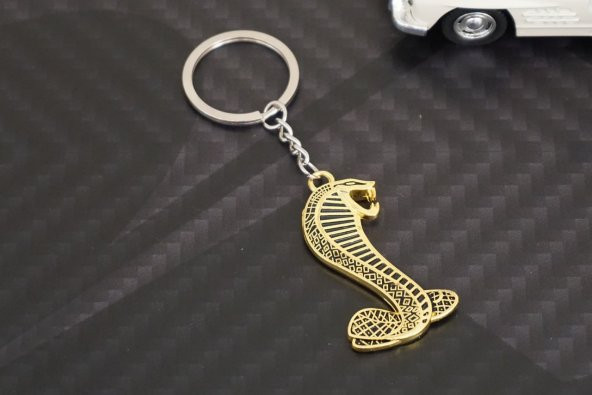 Ford Mustang Shelby Kobra Süper Snake Logo Gold Metal Çift Yön An - 4