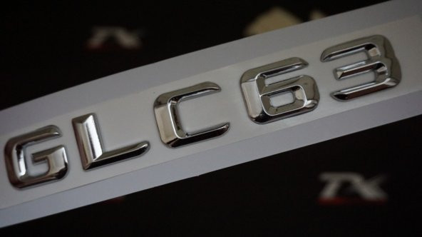GLC63 Bagaj Krom Metal 3M 3D Yazı Logo