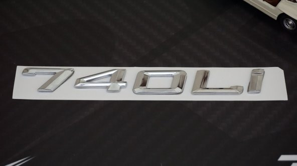 Bmw 740Lİ 740İ Bagaj Krom Metal 3M 3D Yazı Logo - Resim 3