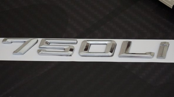 Bmw 750Lİ 750İ Bagaj Krom Metal 3M 3D Yazı Logo - 4