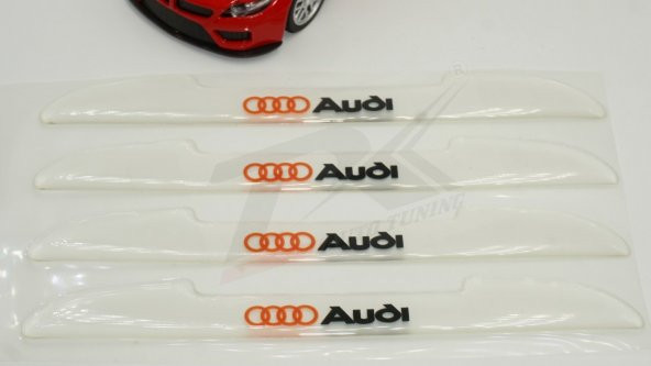 Audi Logo Kapı Kenarı Koruma Şeffaf Kauçuk 3M Band New Style - 4