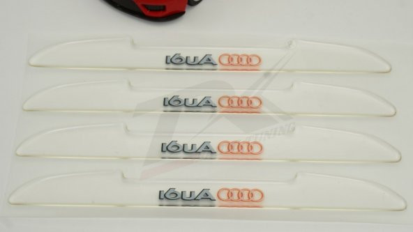 Audi Logo Kapı Kenarı Koruma Şeffaf Kauçuk 3M Band New Style - 6