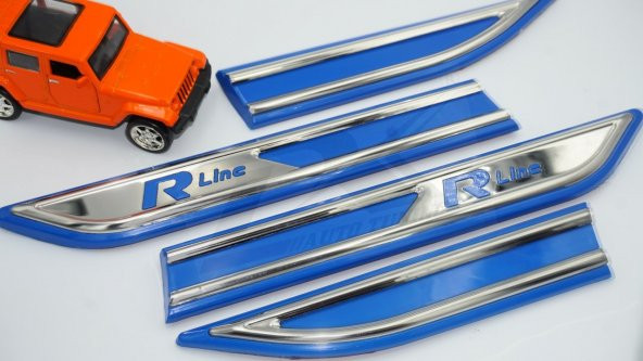 Volkswagen VW R Line 3M 3D Yan Çamurluk Krom Bıçak Logo Arma - 3