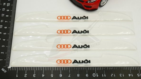 Audi Logo Kapı Kenarı Koruma Şeffaf Kauçuk 3M Band New Style - 8