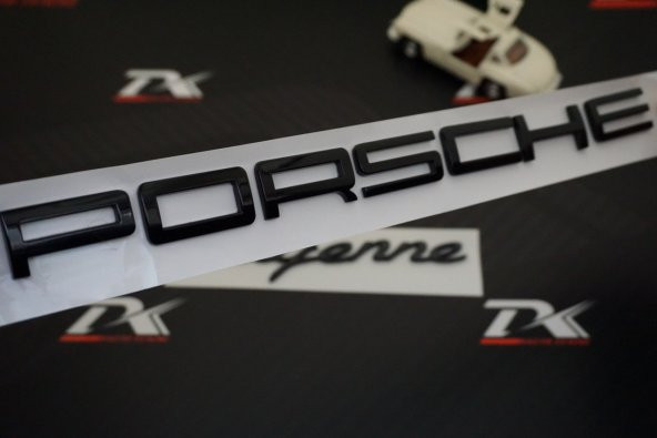 Porsche Macan Bagaj Yazı Metal Logo Seti Siyah Renk Orjinal Ürün
