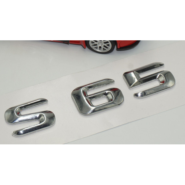 Benz S65 Bagaj Krom Metal 3M 3D Yazı Logo - 3