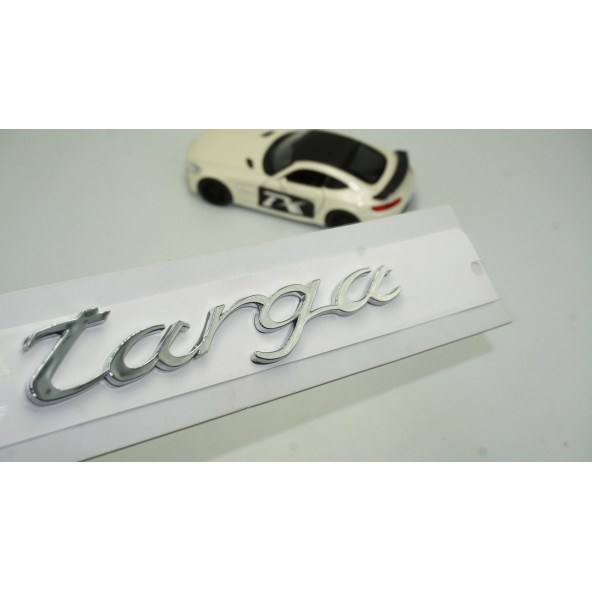 DK Porsche Targa Bagaj 3M 3D Gümüş Krom ABS Yazı Logo Amblem