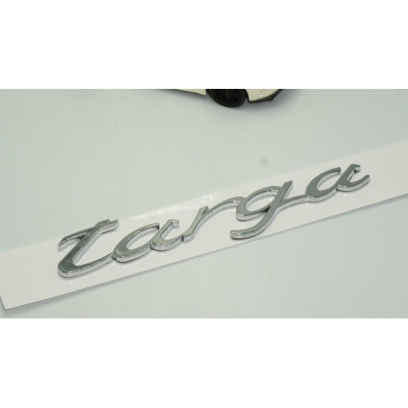 DK Porsche Targa Bagaj 3M 3D Gümüş Krom ABS Yazı Logo Amblem - 2