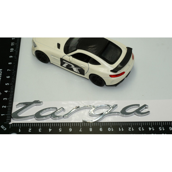 DK Porsche Targa Bagaj 3M 3D Gümüş Krom ABS Yazı Logo Amblem - 4