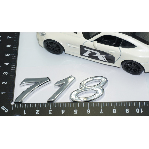 DK Tuning Porsche 718 Bagaj 3M 3D Krom ABS Yazı Logo Amblem - 4