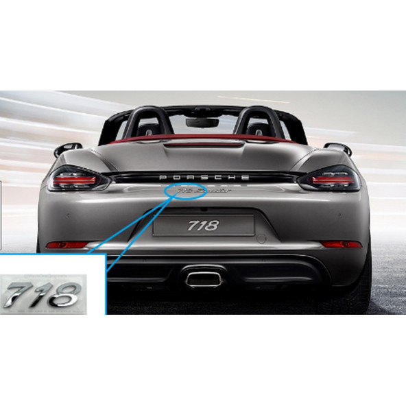 DK Tuning Porsche 718 Bagaj 3M 3D Krom ABS Yazı Logo Amblem - 5