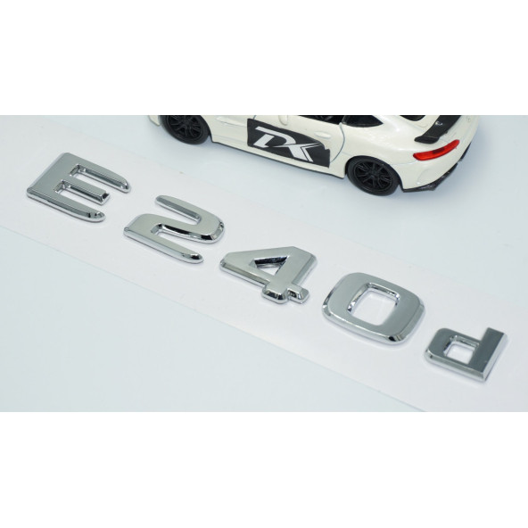 DK Tuning E240d Bagaj Krom ABS 3M 3D Yazı Logo Benz İle Uyumlu - Resim 3