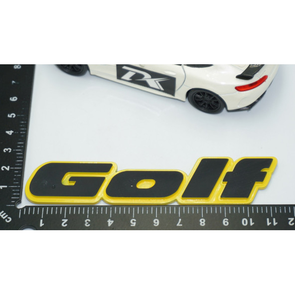 DK Tuning Golf MK2 MK3 Bagaj Sarı Siyah Yazı Logo Volkswagen İle Uyumlu - 4