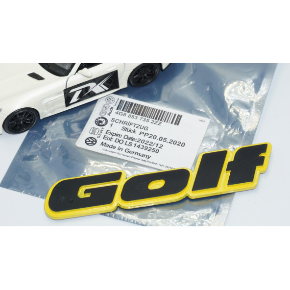 DK Tuning Golf MK2 MK3 Bagaj Sarı Siyah Yazı Logo Volkswagen İle Uyumlu - 5