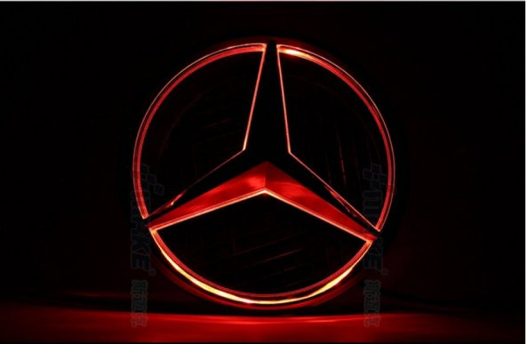 MERCEDES BENZ ÖN PANJUR KIRMIZI LED IŞIK BÜYÜK YILDIZ LOGOSU - 4