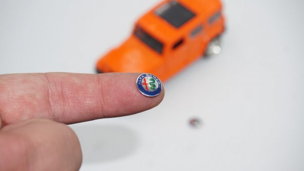 Alfa Romeo Oto Anahtar 3M Metal Alaşım Logo 2Li Set - 2