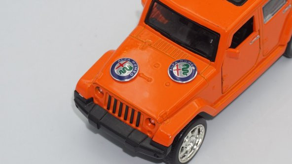 Alfa Romeo Oto Anahtar 3M Metal Alaşım Logo 2Li Set - 6